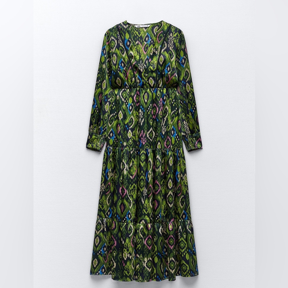 Zara, Printed MIDI Dress, Size M